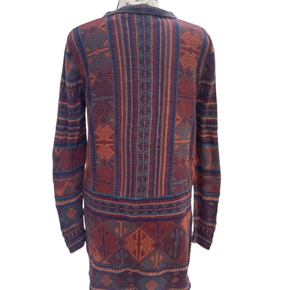 Peruvian Connection 100% Pima Cotton Western/Boho Long Cardigan, Size Small - Picture 4 of 6